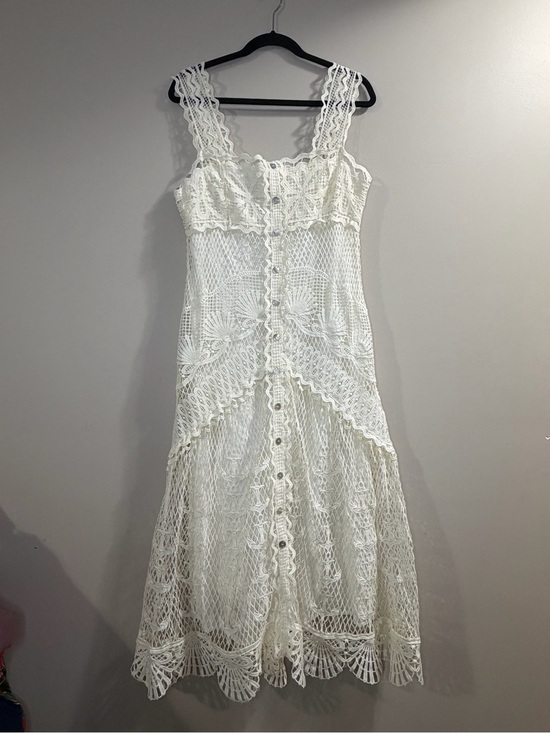 FARM Rio Dresses & Skirts - Lace Crochet White Midi Dress - Brand:
